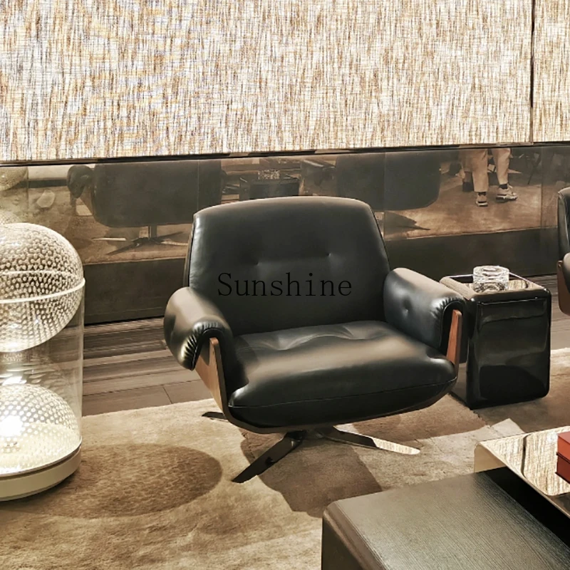 

High-end living room balcony rotating leisure chair clubhouse villa lobby single sofa
