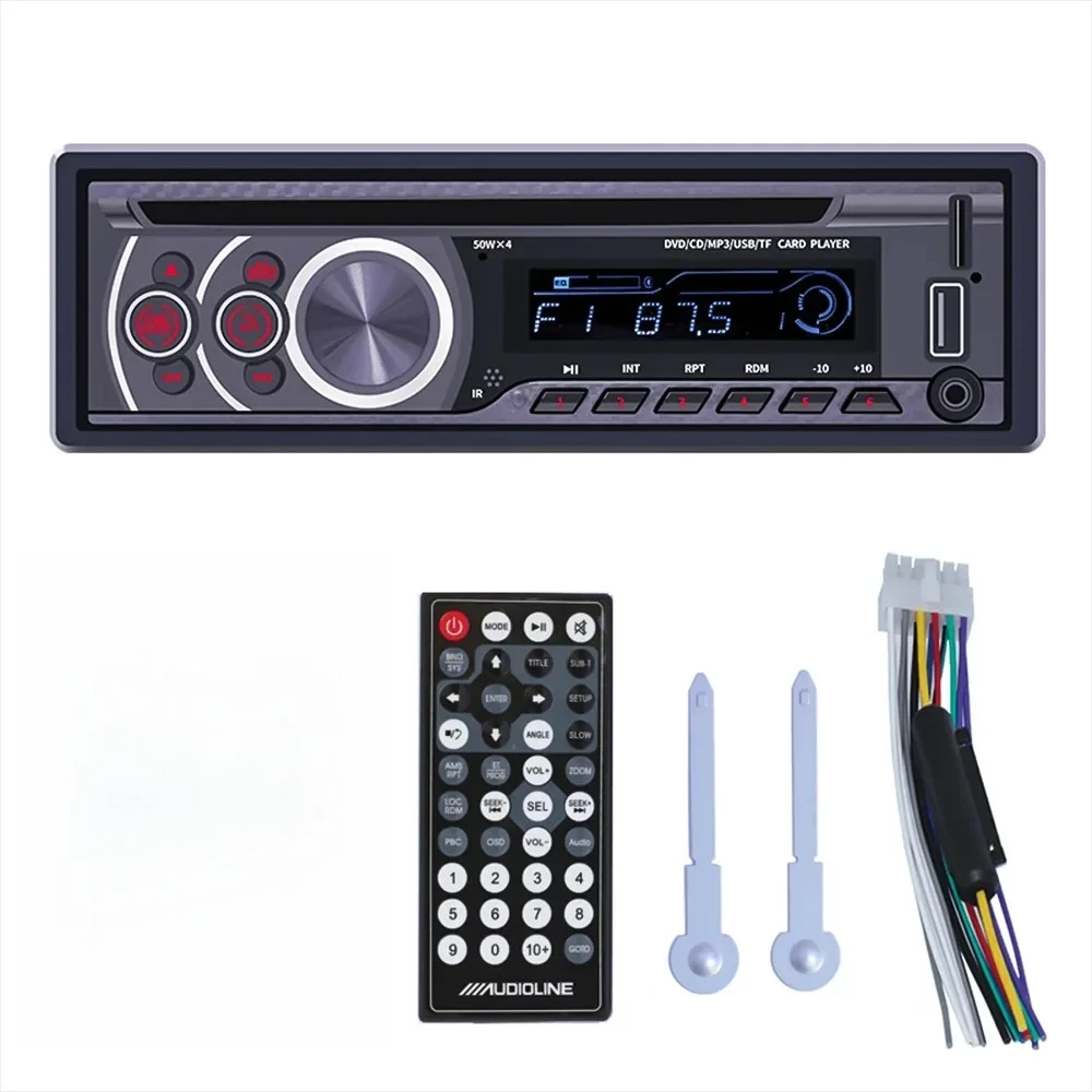 Pioneer 1 Din Car FM Radio RCA Audio Sound Source Disk Card Reader USB MP3 Player Stereo Function-Automotive Multi-band 8169A