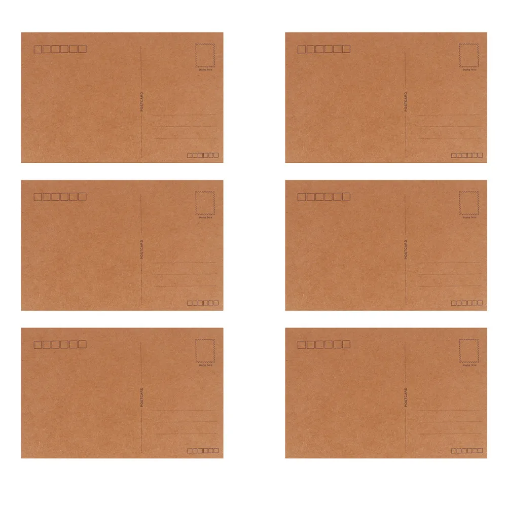

40Pcs Blank Kraft Postcards 98x142mm Wedding Anniversary Birthday Baby Shower Graduation Quinceanera Blessing Cards for Writing