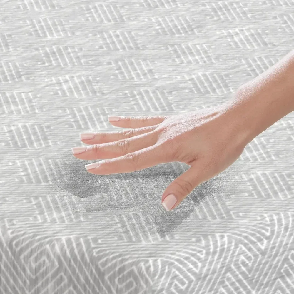 Colchão de espuma viscoelástica cinza tamanho Queen de 8 polegadas, colchões de cama em uma caixa para móveis de quarto, colchões