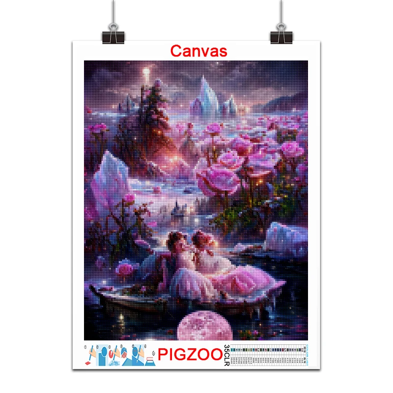 لوحة ماسية كبيرة الحجم حلم الزفاف زهرة الورد الخريف هدية تزيين المنزل كامل مربع ومستدير فسيفساء التطريز عبر غرزة #4