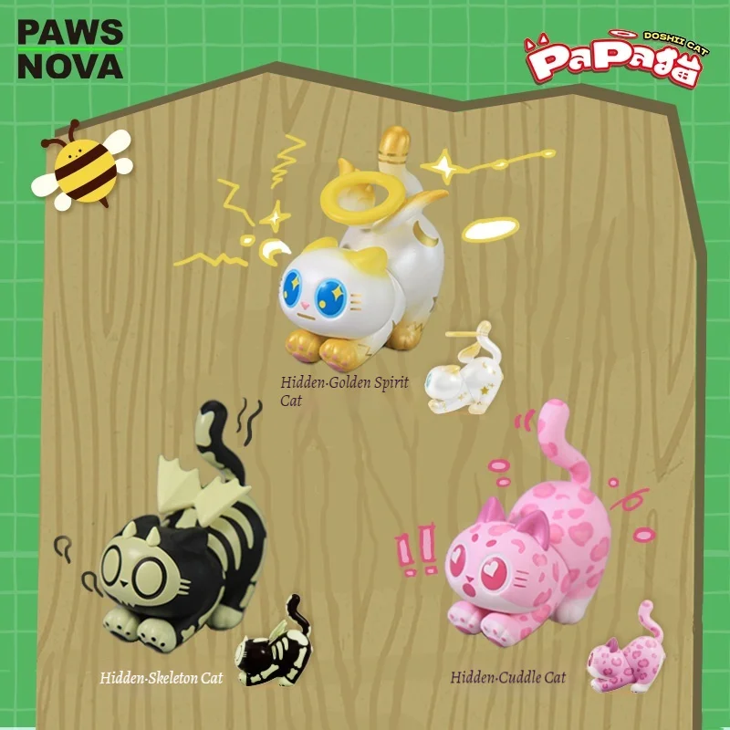Seri Doshiicat Seri Papa Cat Blind Box Mainan Kucing Lucu Figur Trendi Hiasan Meja Mainan Kartun Kotak Misteri Kejutan Hadiah