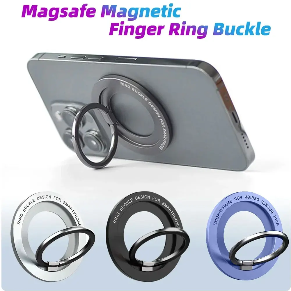 

Magnetic for Magsafe Phone Holder Stand Mini Magnet Finger Ring Socket Cellphone Bracket for IPhone 16 15 14 13 12Pro/Max