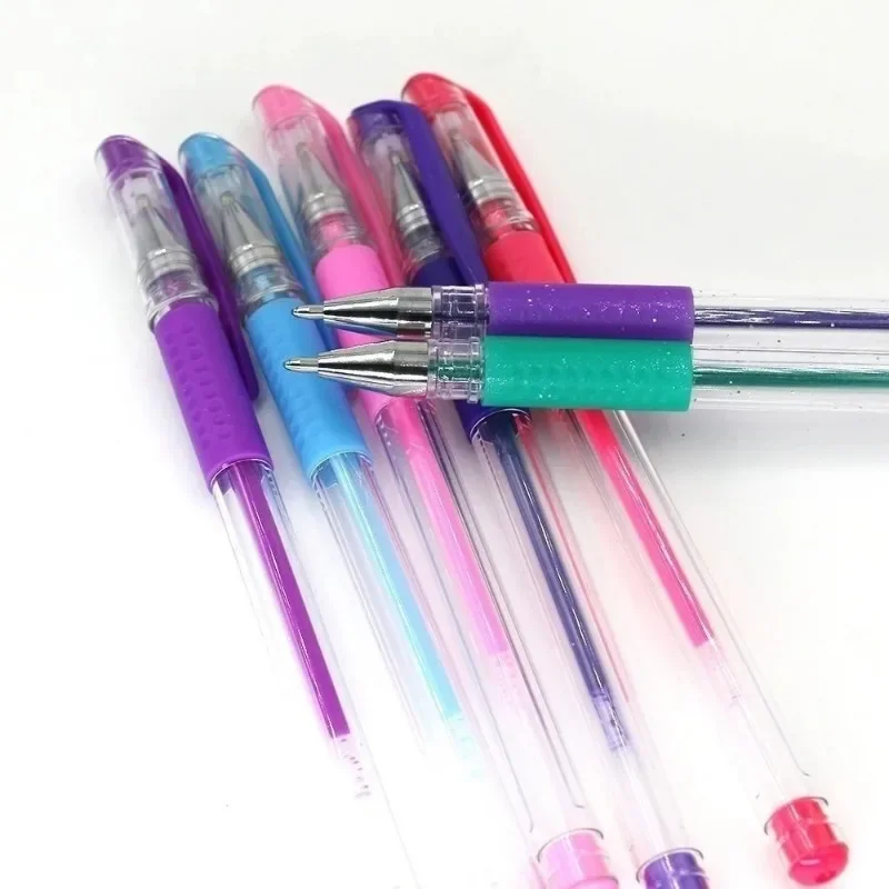 100/48/36/24/12 Colors Gel Pen Refills - Glitter Metallic Pastel Fluorescence Neon, Pen Ink Refills for Adult Coloring Books