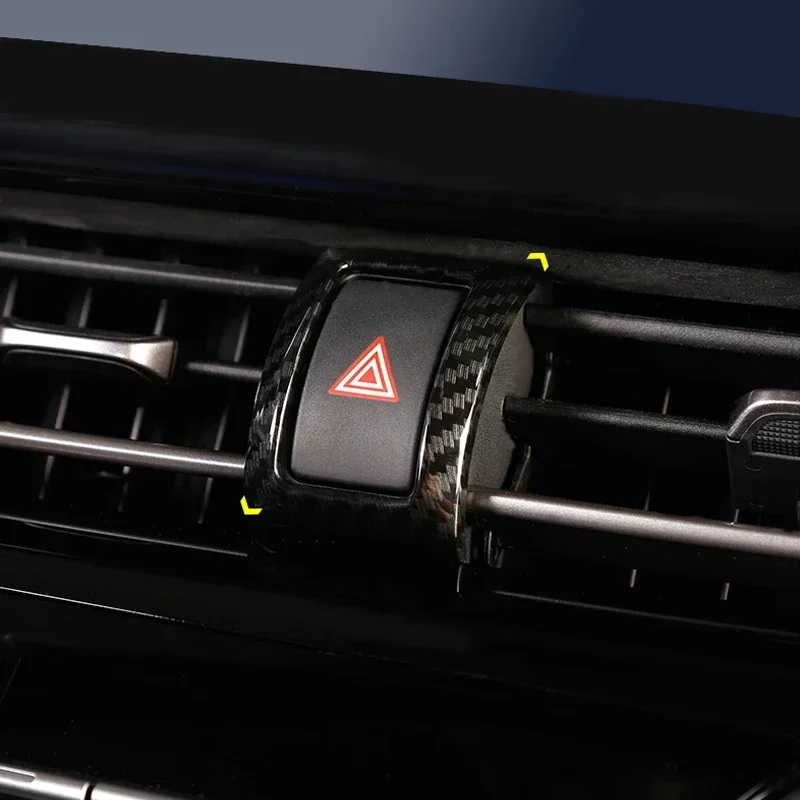 Dla Toyota C-HR 2016-2019 Podwójna lampa błyskowa Przycisk światła awaryjnego Ramka Dekoracja Pokrywa Wykończenie Akcesoria samochodowe