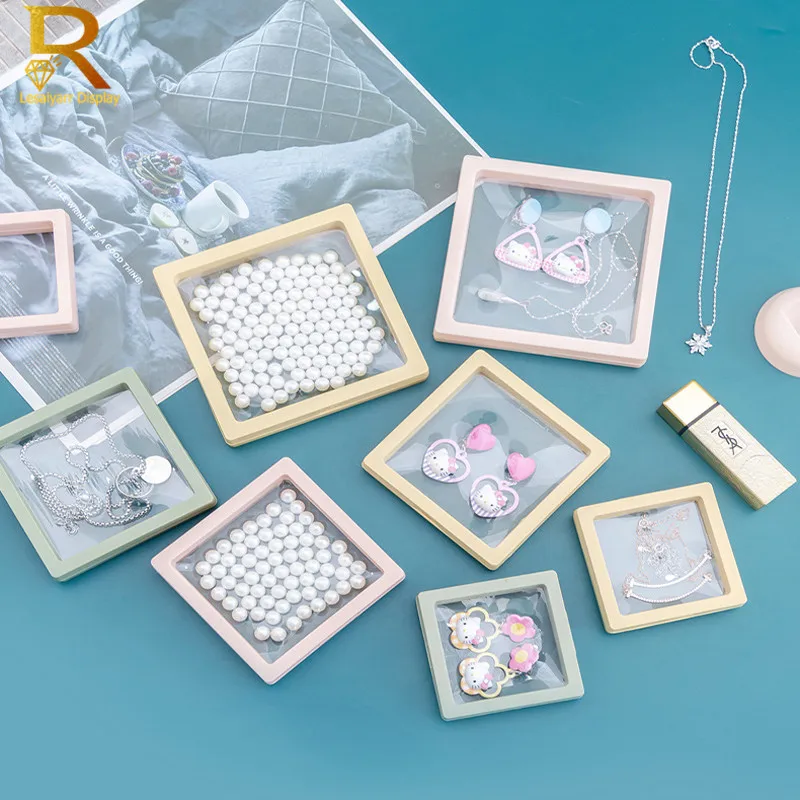 

10PCS Set 3D Floating Display Case Stands Holder Suspension Storage for Pendant Necklace Bracelet Ring Coin Jewelry Pin