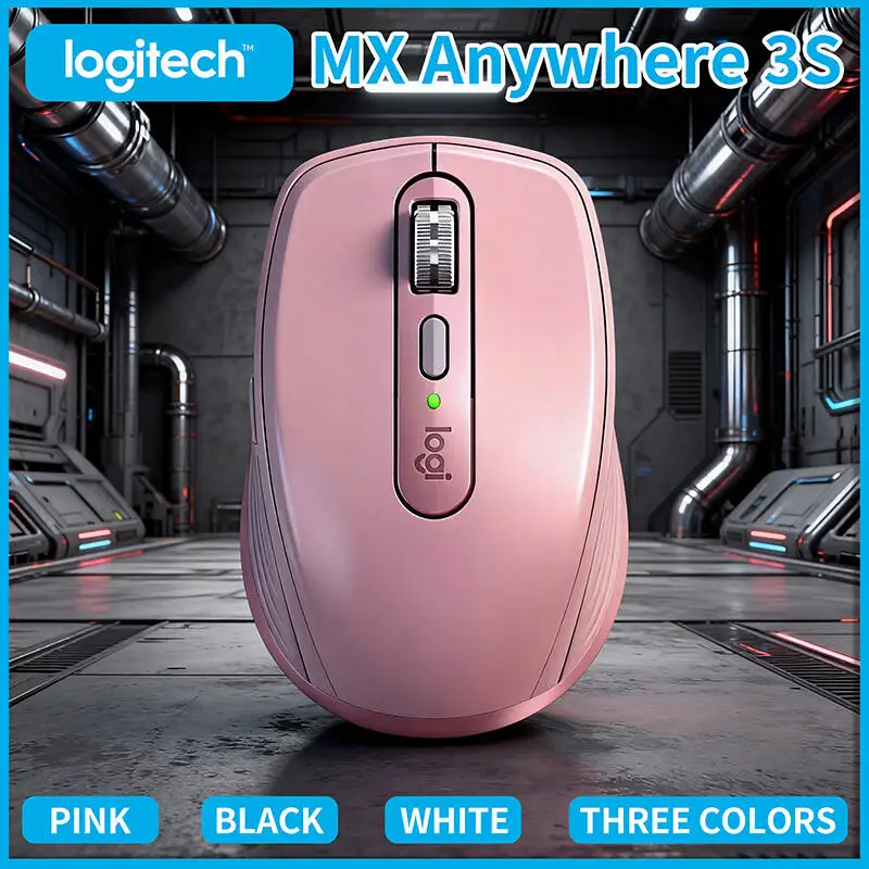 High-Performance Logitech MX Anywhere 3S - 8000 DPI, Hyper-Scroll, Silent Click, 3-Device Connect for Office Work