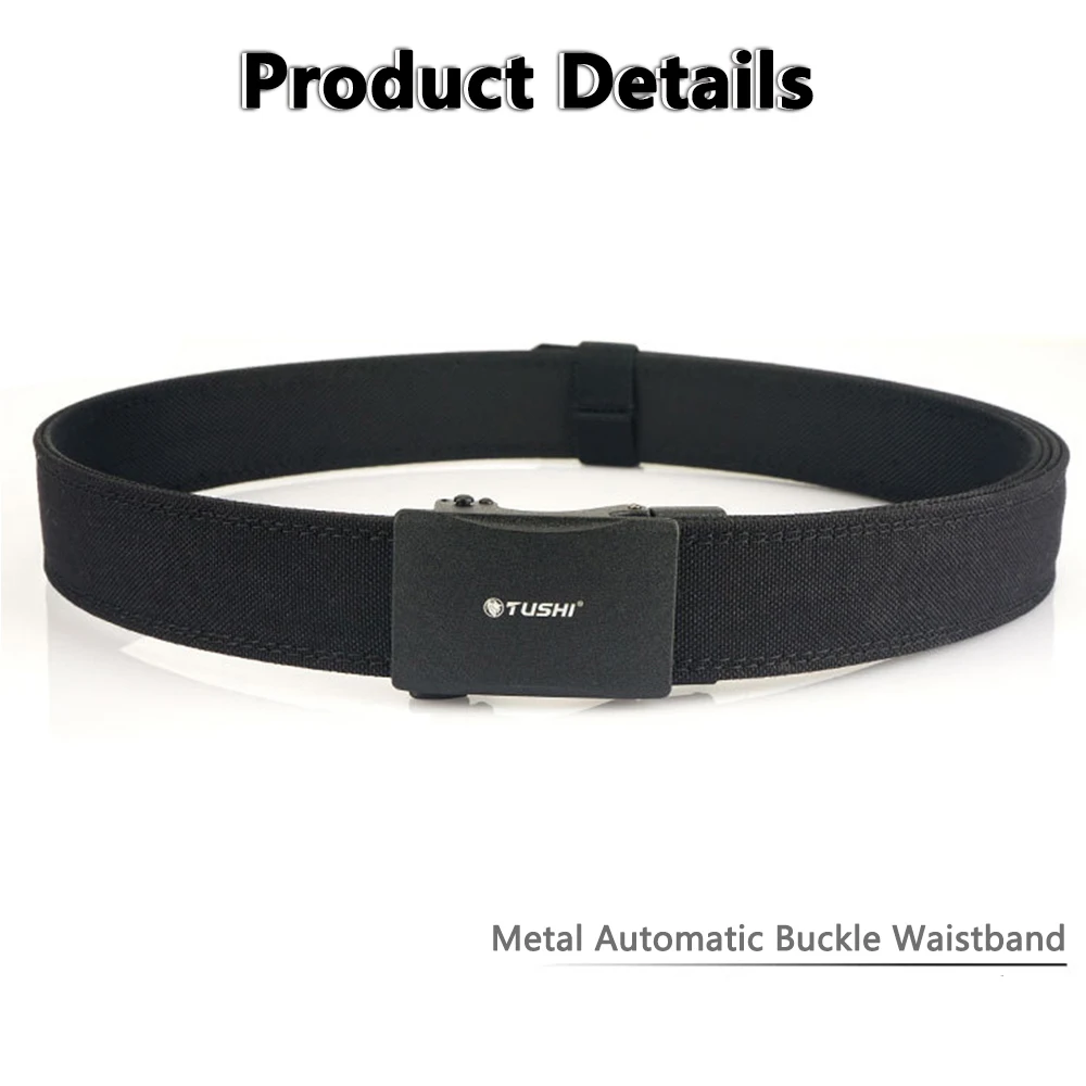TUSHI Neuer Militärgürtel für Männer, stabiler Nylon-Metall-Automatikschnalle, Polizei-Gürtel, taktischer Outdoor-Gürtel, IPSC-Zubehör – Detail 7