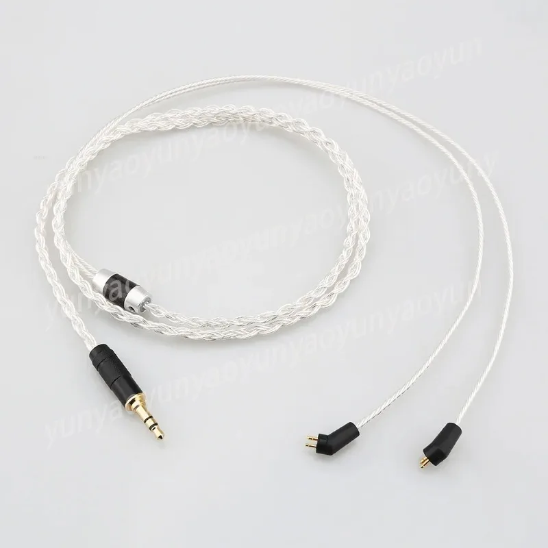 

HIFI 2.5mm/3.5mm/4.4mm/6.35mm 4Pin Balanced 8 Core Silver Plated Earphone Upgrade Cable