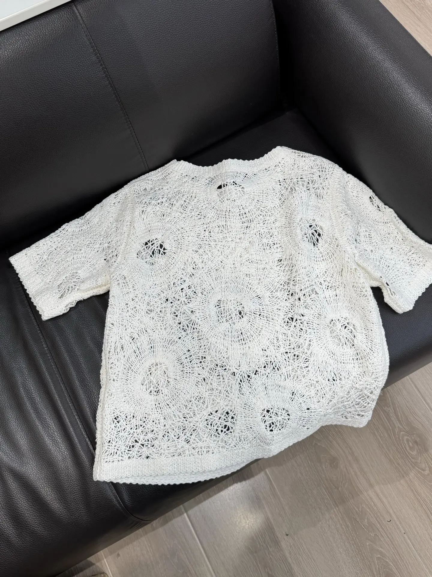 

2026 Early Spring New Hollow-out Crochet Knit Cardigan, Spring/Summer Style, Outerwear, Vacation Style, Retro Cover-up