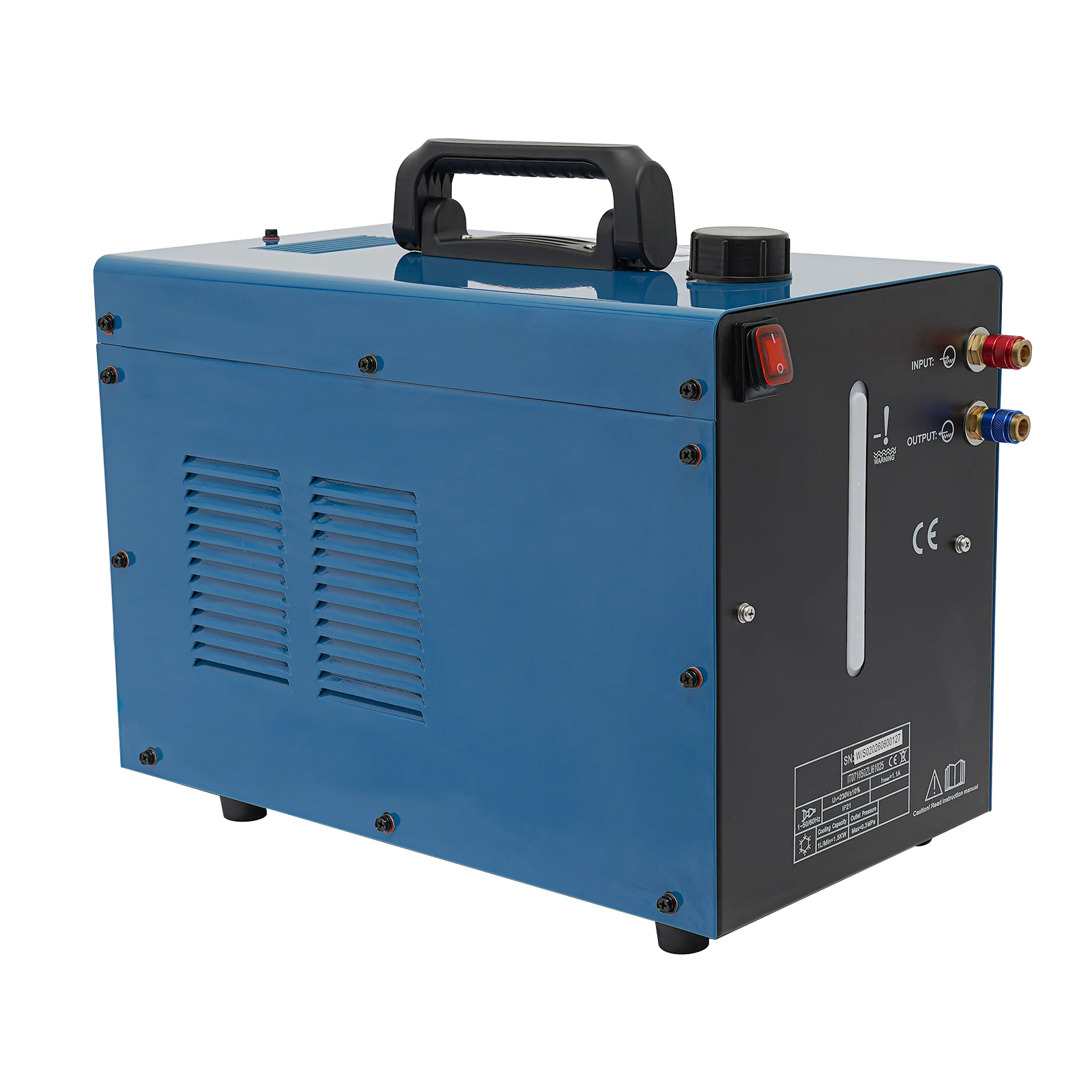 8L Welding Cooler 230V, Water Cooling System For TIG Welder With 2.11Gal Capacity & 98.43ft Max Head, 370W Vortex Pump Cooler For Argon Arc Welder, EU Plug