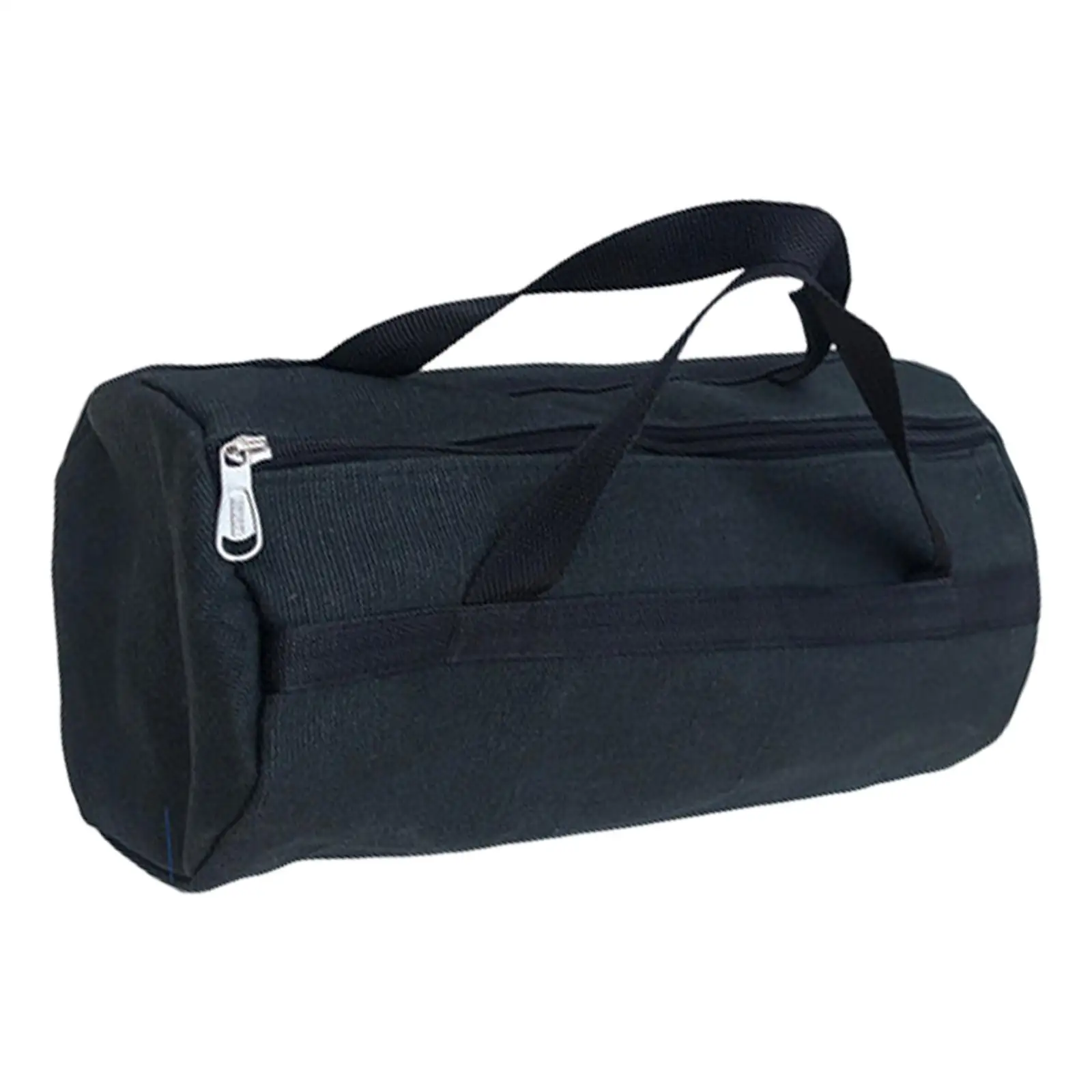 Canvas Tool Bag Handbag Storage Large Capacity Wide Mouth Zippered Tool Bag for Electrician Worker Woodworker