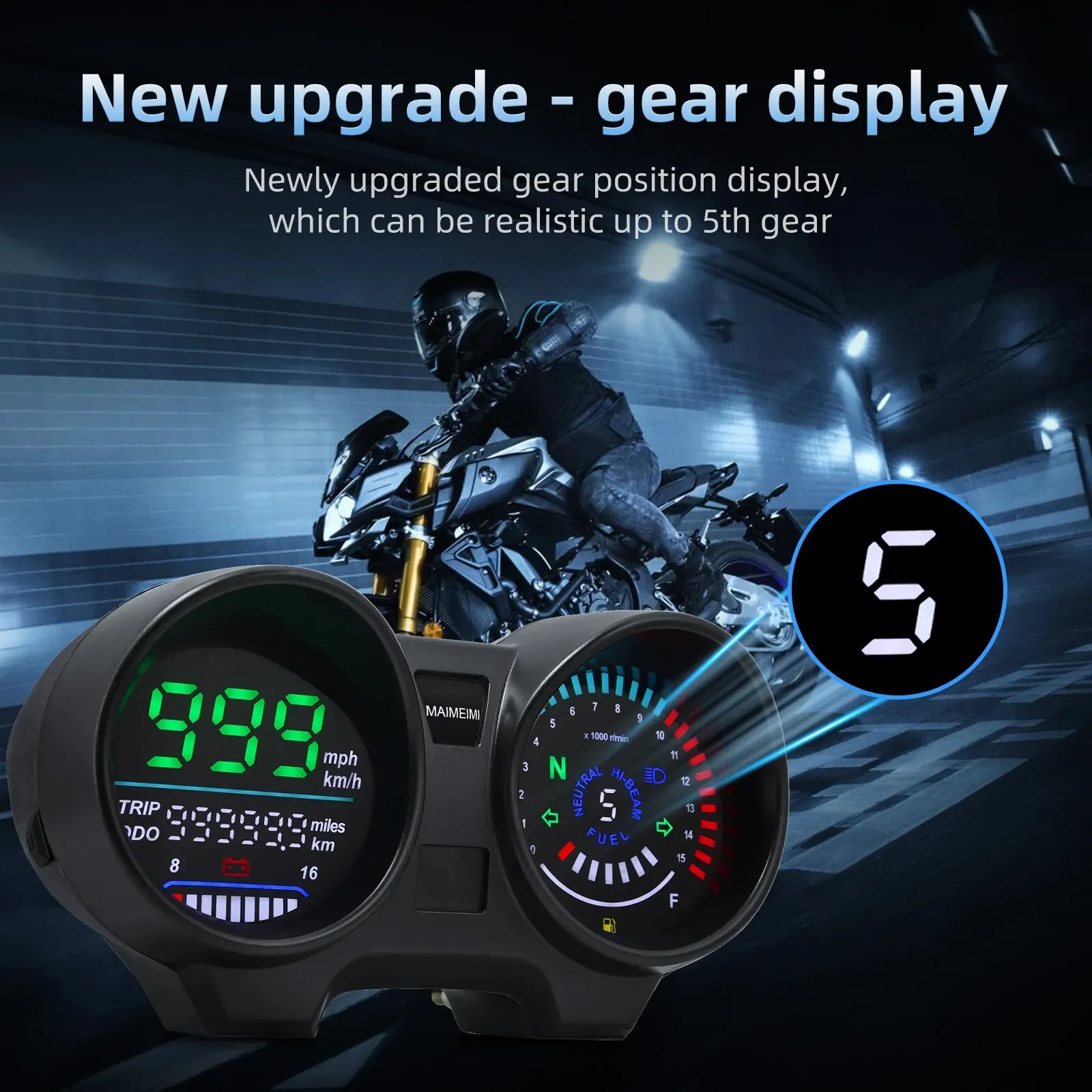 LED digitální přístrojová deska motocykl klínový řemen pro CG125 RPM měřič moto dashboad digitální panel pro titáni 150 Honda CG150 fan150