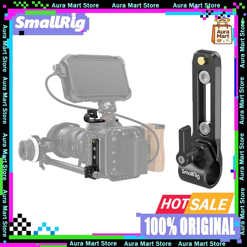 

SmallRig Rod Clamp with NATO Rail Two 1/4"-20 Threaded Holes Integrated Rod Clamp and NATO Rail Slot for Better Compatibility