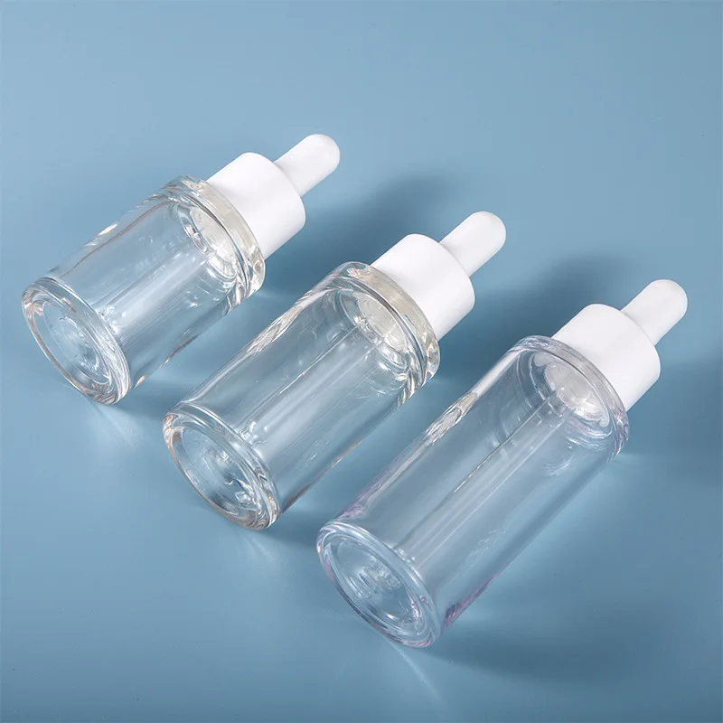 Dropper Essential Oil Bottle 20/30/40/50ml Plastic PET Dropper Bottle Transparent DIY Makeup Packaging Bottle Cosmetic Container