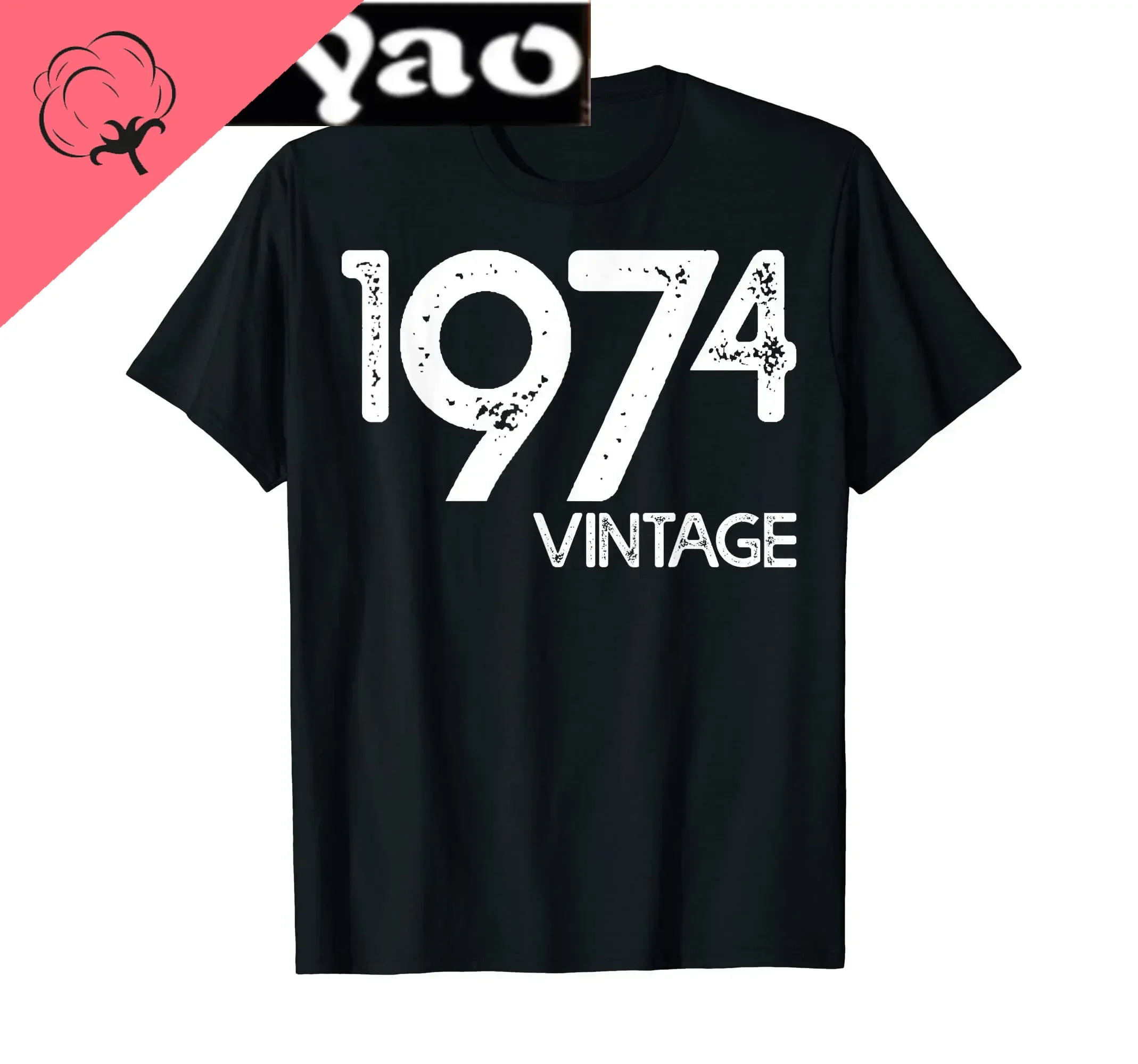 Classic Retro 1974 Born Retro 1970s Style Birthday T-shirt Men's Unisex T-shirt