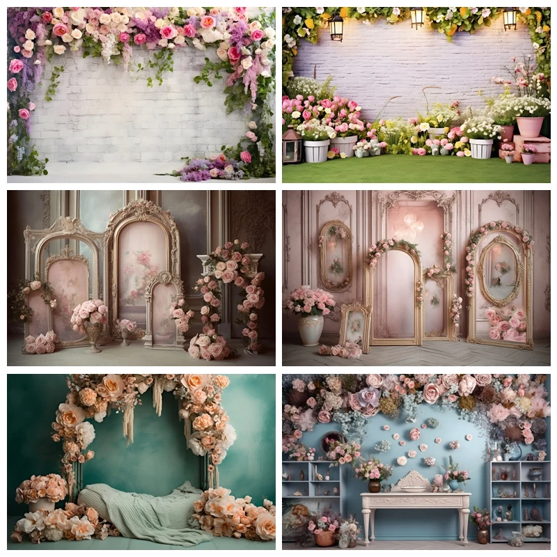 

Spring Scenery Abstract Flower Photography Backdrop Newborn Baby Shower Birthday Wedding Portrait Background Photo Studio Props