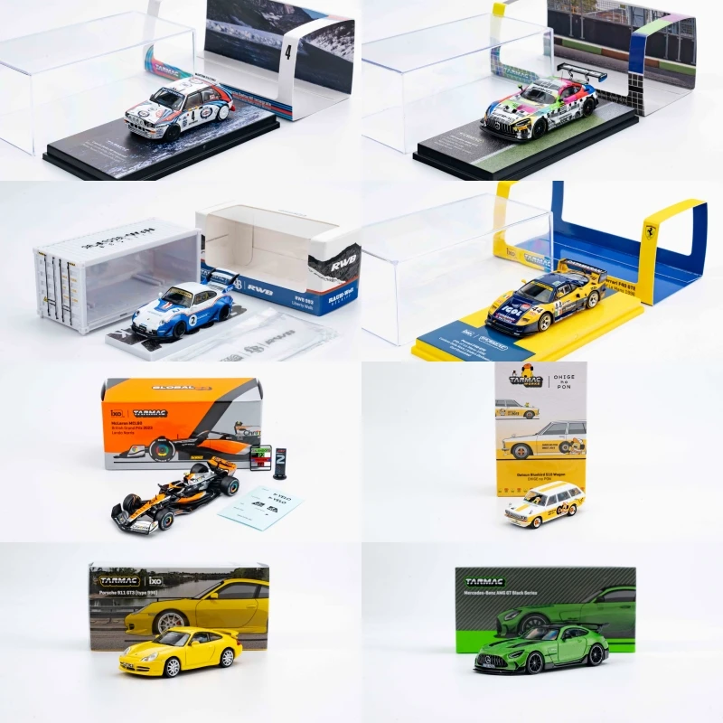 

Tarmac Works 1:64 Bluebird 510 MCL60 Delta HF GT3 Bathurst RWB 993 Liberty Walk F40 GTE Black Series Diecast Model Car