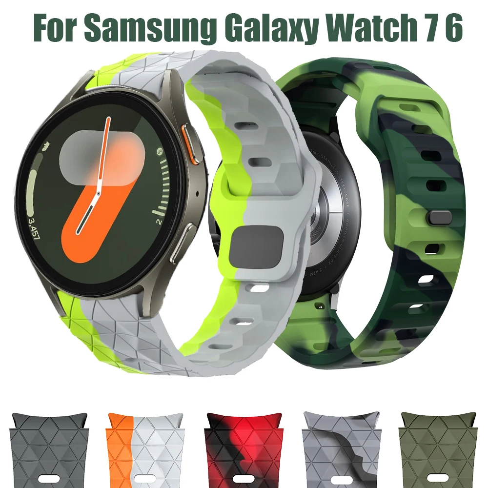 BEZ luk do Samsung Galaxy Watch 6 Classic 47/43mm 4/5pro 45mm 20mm Silikonowa bransoletka sportowa Galaxy Watch 7 44/40mm Wytrzymały pasek