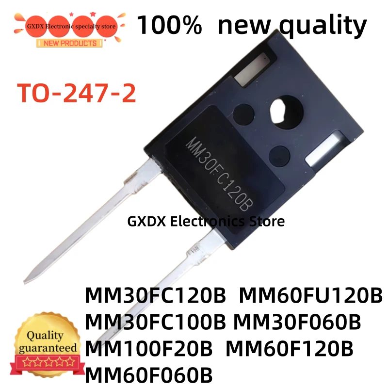 10-20-30Uds MM60F120B, MM100F20B, MM30F060B, MM30FC120B, MM30FC100B, MM60FU120B, MM60F060B, TO247-2 Fast recovery diode