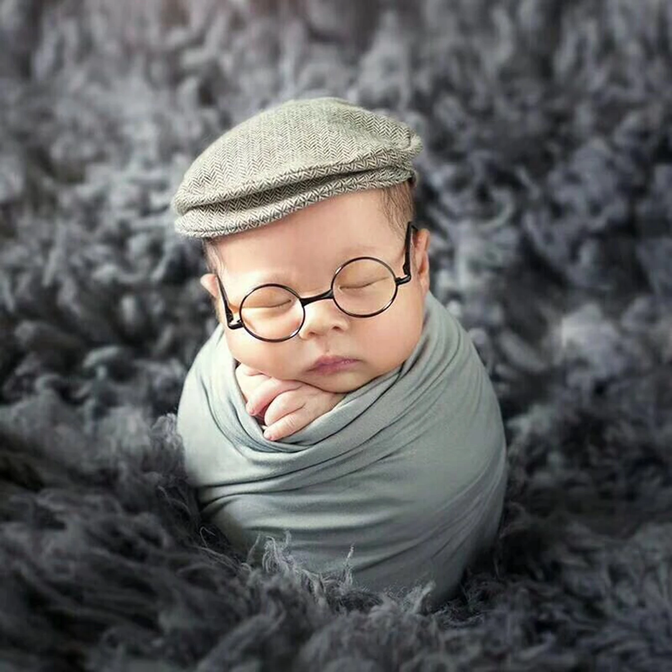 Heart Shaped Infant Glasses Newborn Photography Prop Baby Boy Girl Photo Shoot Round Sunglasses for Infants Eye Wear Accessories