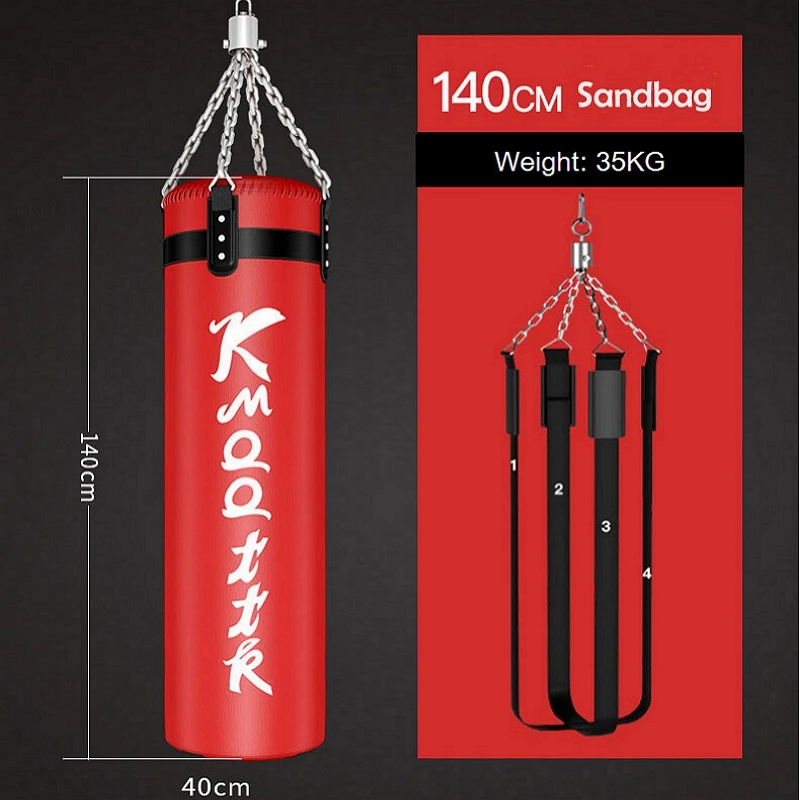 Professional Kickboxing Punching Bags, Taekwondo Bag, Sanda Sandbags for Home Fitness, Boxing Punching Training, 180cm-140cm