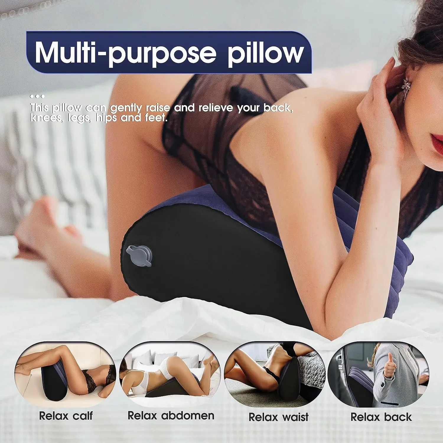 

Sex Toy Furniture Pillow Position Cushion Triangle Inflatable Ramp Furniture Positioning Deeper Support Men Women Couples Game