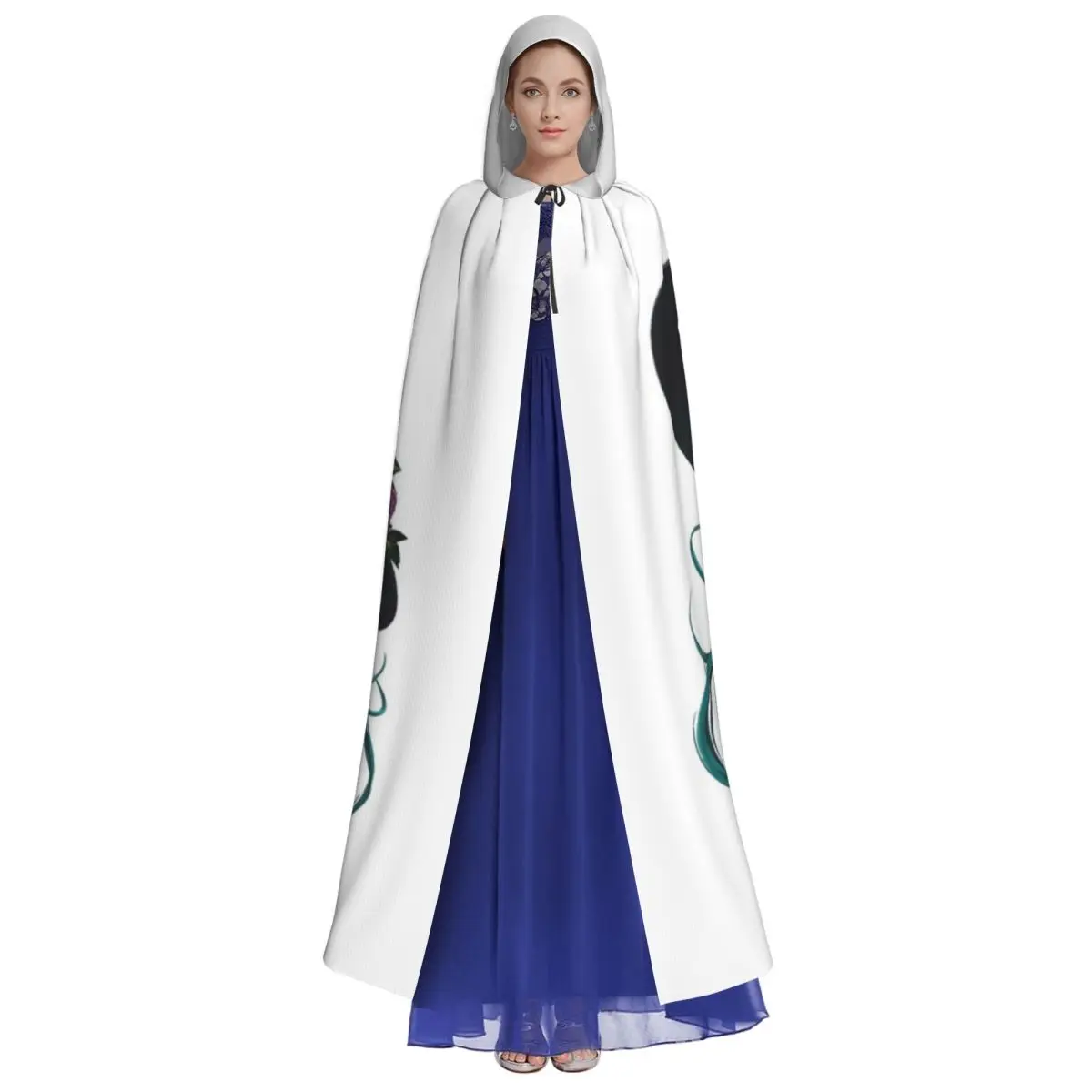 لا كاترينا لا كالافيرا دي لا كاترينا عباءة طويلة بقلنسوة ساحرة القرون الوسطى زي تنكري كيب حفلة الهالوين للبالغين للجنسين