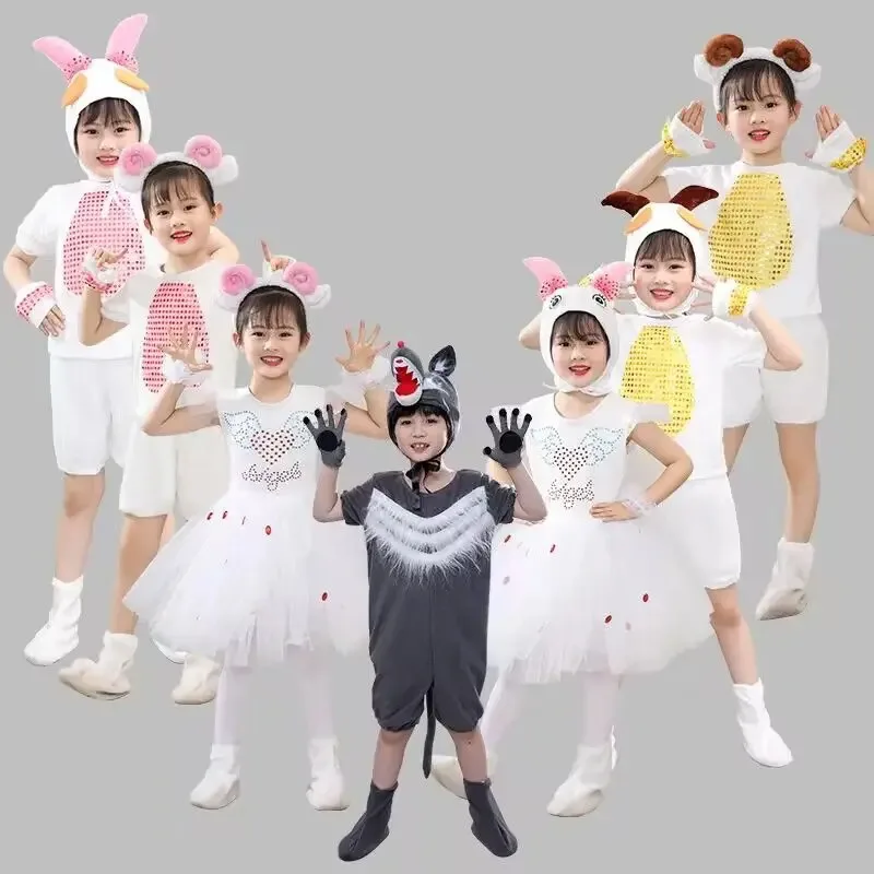 NewKids الحيوان زي Hallowmas ليتل لامب وذئب كبير سيئة دوك ماكستافينز الكرتون الحيوان تأثيري ازياء الأغنام الصغار جلطة