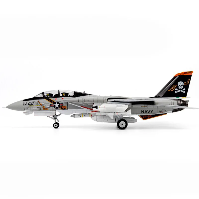 

Diecast American F-14A Militarized Combat Fighter Aircraft Alloy & Plastic Model 1:72 Scale Toy Gift Collection