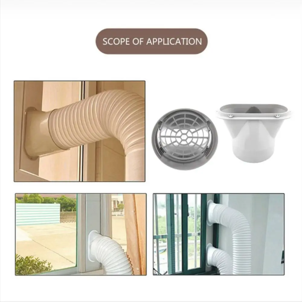 Flat Hose Hose Adapter Portable Vent Tube Exhaust Hose Adapter Coupler Exhaust Nozzle Window Adapter Air Conditioning