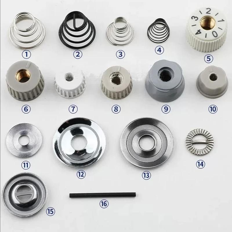 Upper Thread Tension Check Springs/Pagoda Spring/Rubber Cap+ for 1-Needle Industrial Lockstitch Sewing Machine Accessories Parts