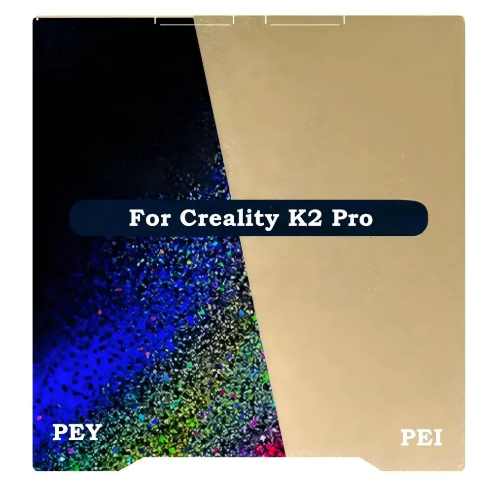 

For Creality K2 Pro Build Plate Smooth Textured PEI PEY Double Side Spring Steel Sheet 310x325mm Flexible Print Bed for PLA ABS