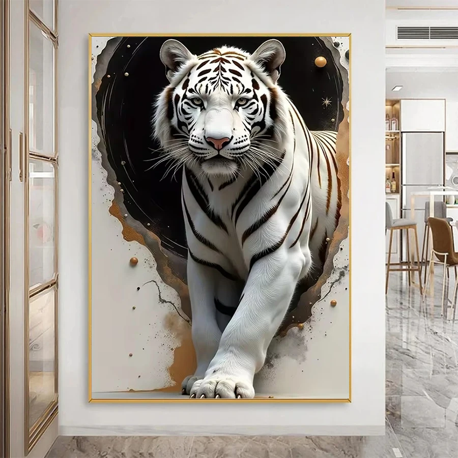 

Diamond Painting Kit New Modern Art Animal Tiger Embroidery Mosaic 5D Full Drill Diamond Cross Stitch Home Decor