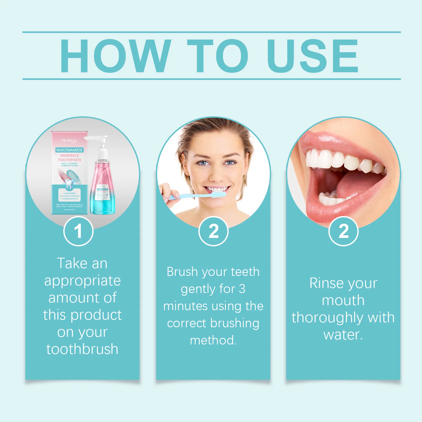 Niacinamide Bleaching Toothpaste Remove Tartar Reduce Tooth Plaque Stains Clean Oral Hygiene Breath Teeth Whitening Toothpaste