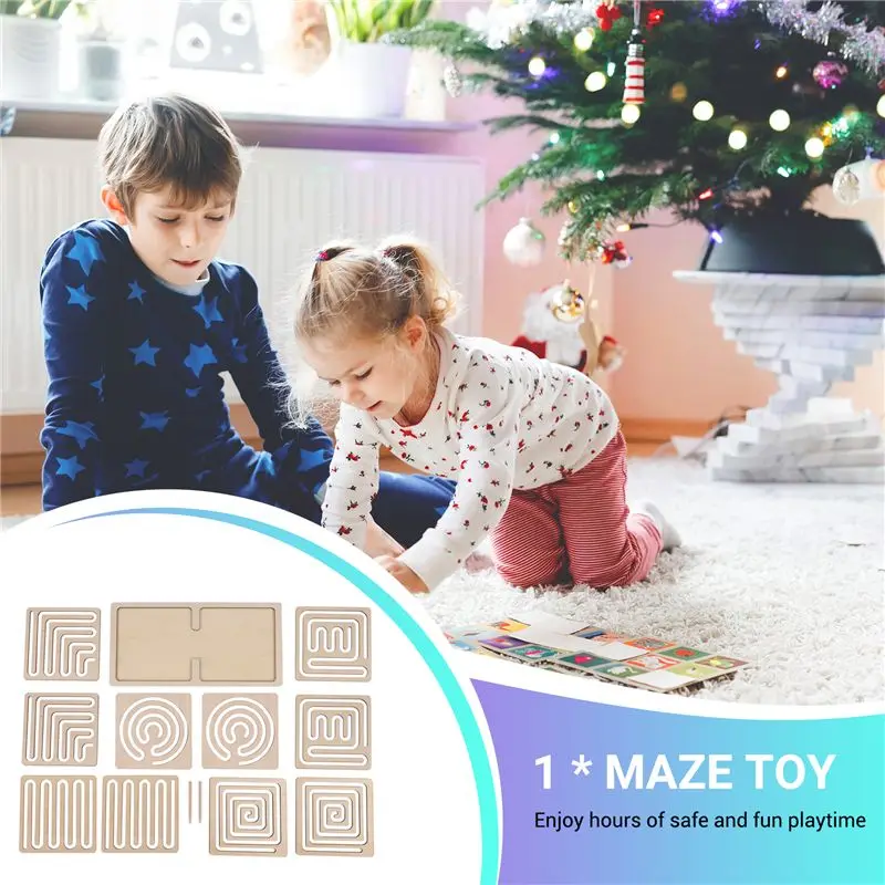 Pro Wooden Maze Left And Right Brain Development Maze Maze Activity Board Pen Control Training Board