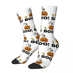 Inverno caldo Casual donna uomo arachidi Halloween Snoopy Woodstock BOO calzini calzini traspiranti dell'equipaggio