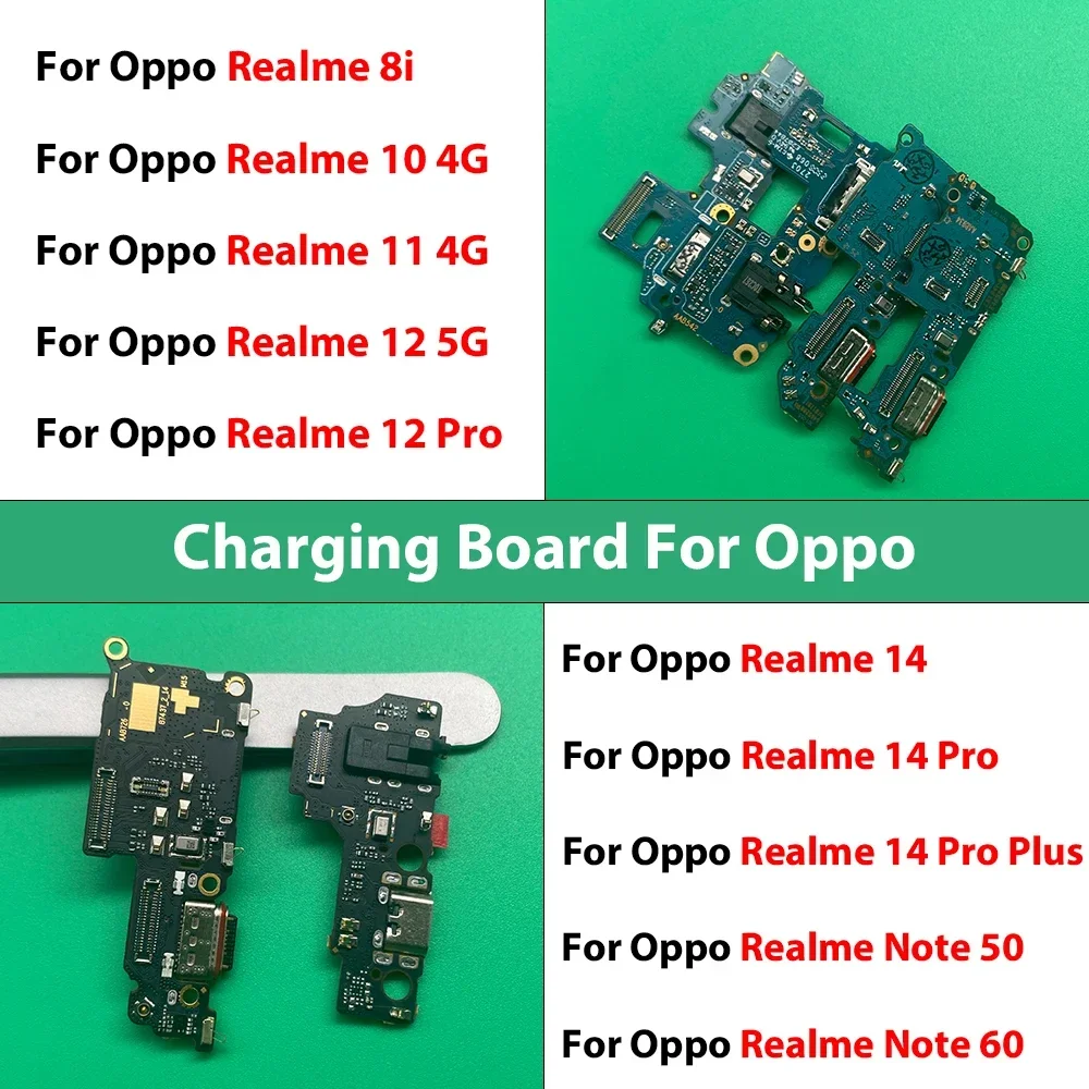 USB Charger Charging Dock Port Connector Flex Cable For oppo Realme 8i/10 4G/12 5G/12 Pro/14 Pro/14 Pro Plus/Note 50/Note 60