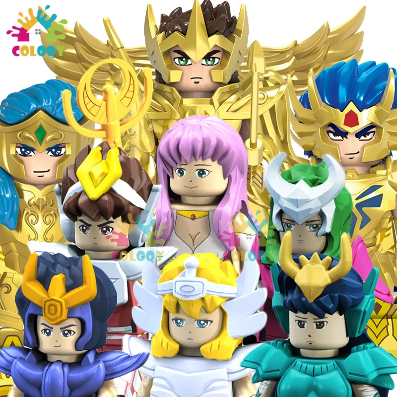 Kids Toys Saint Seiya Building Blocks Golden Warrior Athena Mini Action Figures Educational Toys For Kids Birthdays Gifts