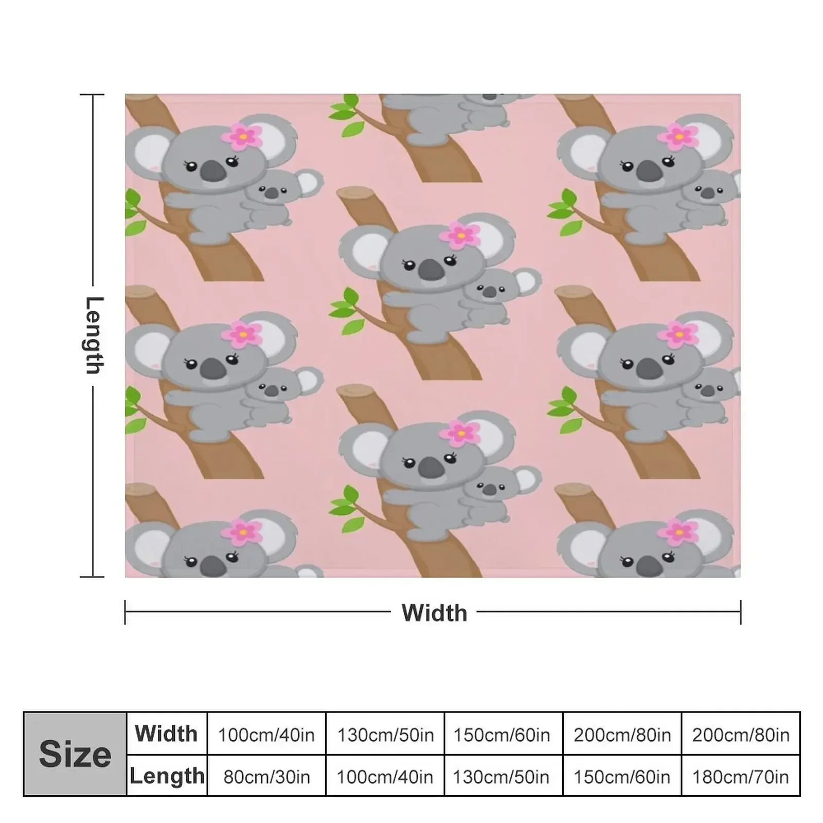 koala Throw Blanket Decorative Sofa Thins Blankets