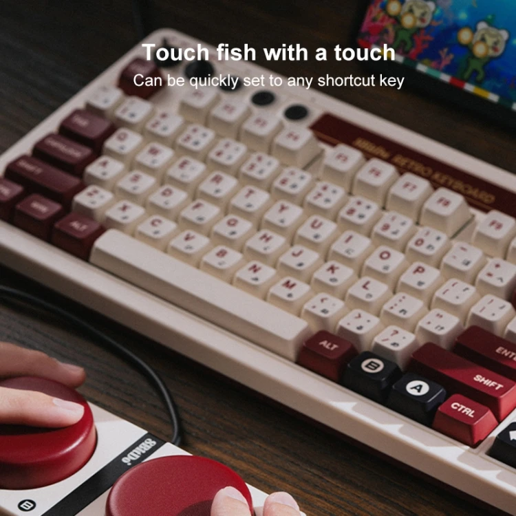 سعر الجملة 8Bitdo Retro 2.4G Wireless Full Key ثلاثي الوضع الميكانيكية 87 مفتاحًا لوحة مفاتيح الألعاب ذات المحور الأبيض لـ BT/2.4G/السلكية