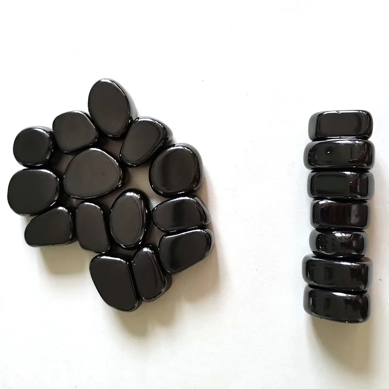 Crystal Stones Polished Black Lodestone Magnetite Palm Stone Home Decoration Magnetic Minerals Healing Body Field Balance Energy