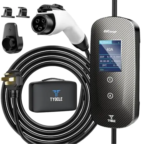 

Level 2 EV Charger 40A 9.6kW Portable J1772 with NEMA 14-50P 23FT Cable for Home & Travel