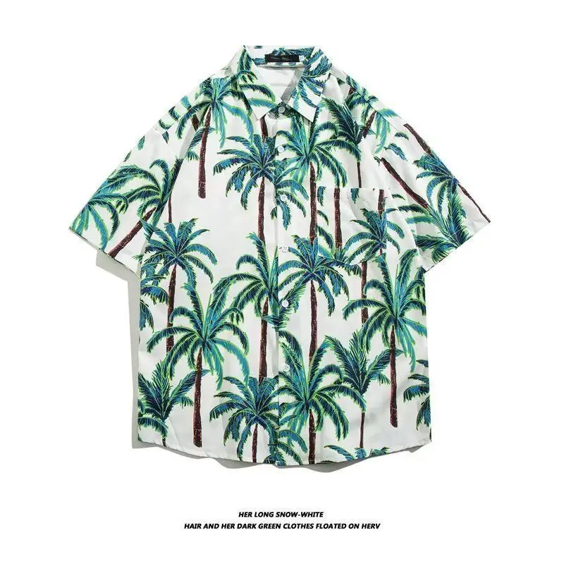 

Floral Shirt Men's Short Sleeve Hawaiian Aloha Shirt Summer Casual, Camisa de Flores Hombre Estampado Hawaiano M-3XL