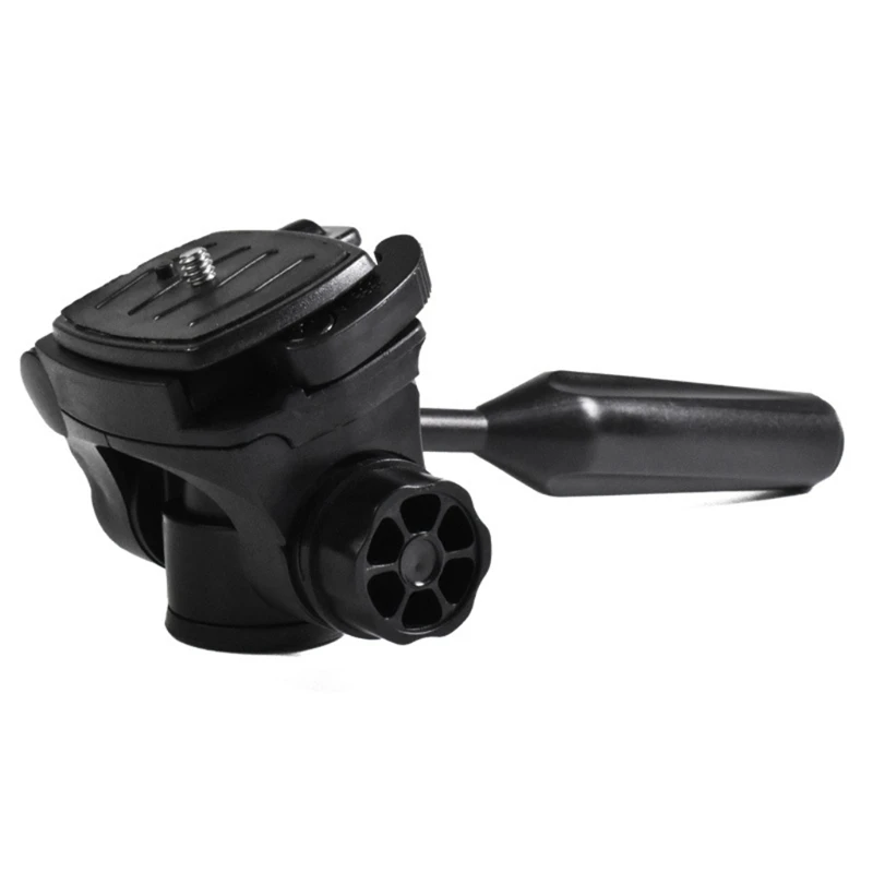 Tripod Pan for Head, 360° Rotation 90° Tilt 3-D Tripod for Head 3/8" Thread 1/4"