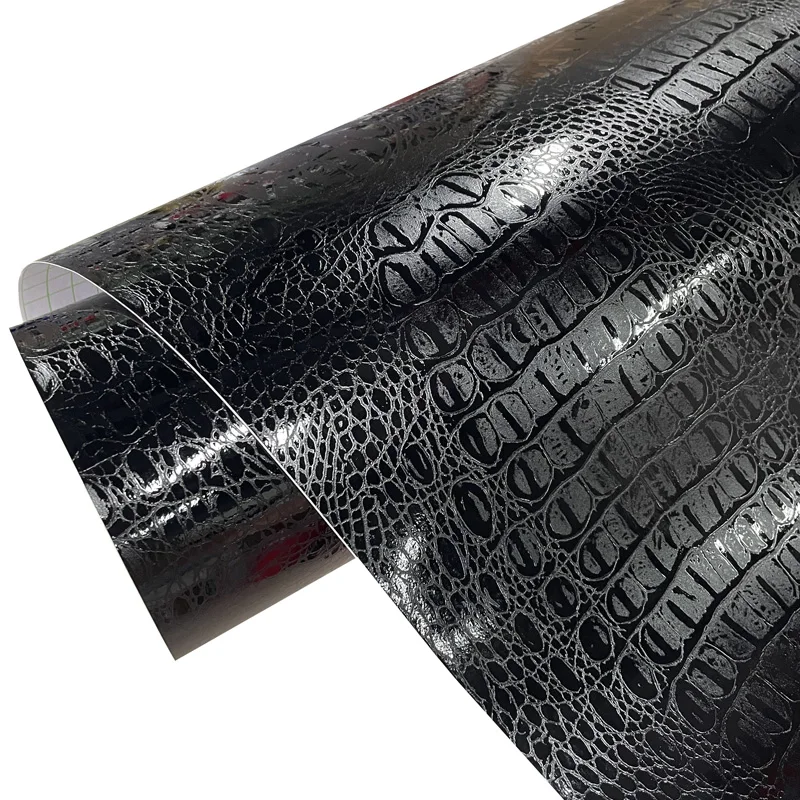 

Виниловая пленка премиум-класса с искусственным крокодиловым узором, самоклеящаяся наклейка «сделай сам», автомобильная упаковочная фольга с отверстием воздуха