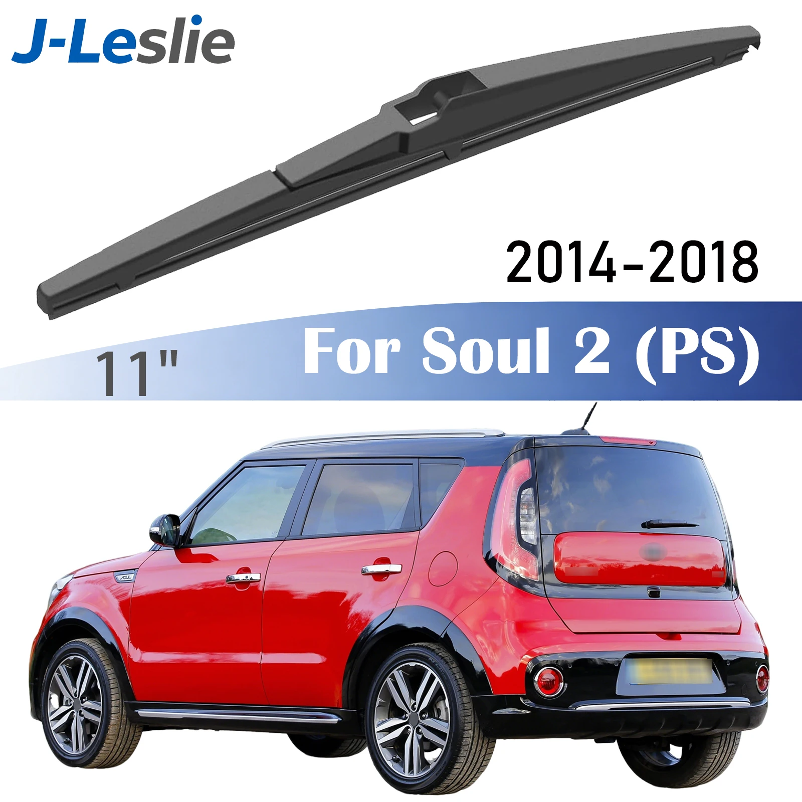 11-Zoll-Heckwischerblatt für Kia Soul 2 II EV Hatchback PS 2014–2018, Windschutzscheibenwischer, Fensterreiniger, Regenbürsten scheibenwischer Hinten Heckwischerarm