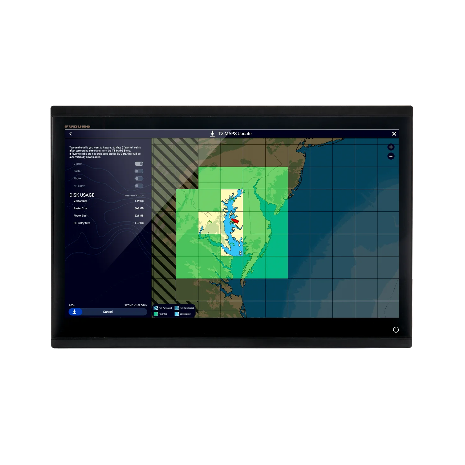 Original New TZT22X Chart Plotter All-Glass IPS Display