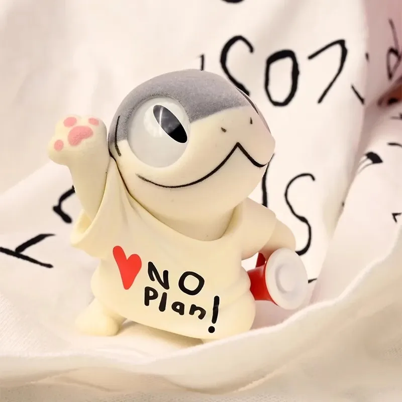 Sharkitty série dos desenhos animados anime figura colecionável modelo mistério caixa cega kawaii decoração de mesa brinquedos da moda presente