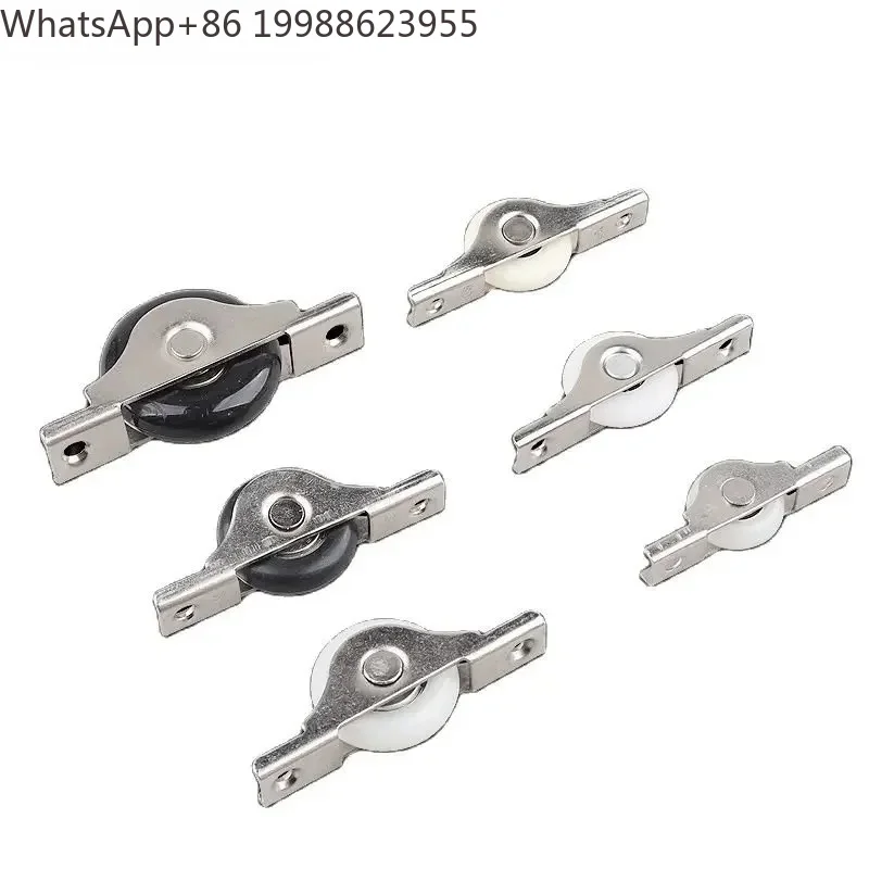 4Pcs Bathroom Kitchen Sliding Door Roller Wardrobe Copper Runners Window Caster Wheel Pulley for Cabinet Furniture Hardware